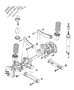 Suspension, Front Springs with Control Arms and Shocks. Diagram