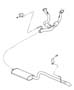 Exhaust System, 4.7 [[Engine- 4.7L V8 MPI,4.7L V8 POWER TECH HO ENGINE]]. Diagram