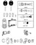 Diagram Lock Cylinders and Keys. for your 2007 Dodge Durango