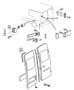 Diagram Door, Cargo Shell And Hinges. for your 1992 Jeep Wrangler