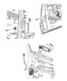 Diagram Door, Front Lock And Controls. for your 2003 RAM 1500