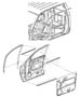 Diagram Door, Front Weatherstrips and Seals. for your 2021 RAM 1500 Tradesman Crew Cab 3.6L V6 4WD