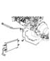 Oil Cooler And Lines Diesel Engine. Diagram