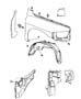 Diagram Front Fender. for your Dodge Ram 2500