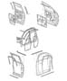 Diagram Weatherstrips, Door. for your 2022 RAM 1500 Tradesman Crew Cab 3.0L Turbo V6 Diesel 4WD