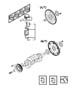 Crankshaft, Piston and Drive Plate. Diagram