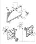 Radiator and Related Parts w/Turbo. Diagram