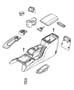 Diagram Console, Floor. for your 2009 Jeep Grand Cherokee OVERLAND 5.7L Hemi V8 4X2