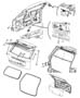 Diagram Liftgate, Latch and Hinges. for your 2009 Jeep Grand Cherokee OVERLAND 5.7L Hemi V8 4X2