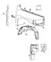 Diagram Front Fender. for your 2022 Jeep Wrangler