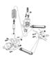 Diagram Upper and Lower Control Arms,Springs and Shocks. for your Dodge Ram 2500