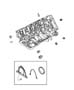 Diagram Cylinder Block 5.7L [Hemi "Magnum" 5.7L SMPI V8 Engine]. for your Dodge Ram 1500