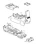 Diagram Floor Console Highline. for your 1992 Jeep Wrangler