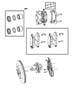 Diagram Brakes, Front, [AWD]. for your 2015 Dodge Challenger SRT PREMIUM 6.4L Hemi SRT V8 M/T