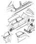 Diagram Moldings and Cladding. for your 2021 Jeep Wrangler