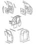 Diagram Weatherstrips, Door, Quad Cab. for your 2022 RAM 1500 Big Horn Crew Cab