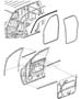 Diagram Door, Front Weatherstrips and Seals. for your RAM 1500