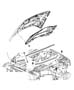 Diagram Hood, Latch, Hinges. for your 2021 RAM 1500 Rebel Extended Cab 3.6L V6 4WD