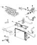 Diagram Radiator and Related Parts. for your 2013 Jeep Wrangler RUBICON