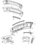 Diagram Front Bumper, Body Color. for your 2000 Chrysler 300 M