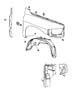 Diagram Front Fender. for your Dodge Ram 1500