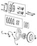 Diagram Front Disc Brake Caliper With [[All 3.7L 6-Cyl Gas Engines,ALL 4.7L V8 ENGINES,All 5.7L 8Cyl Gas Engines,All 3.0/3.1L Turbo Diesels Engines]]. for your Jeep Grand Cherokee