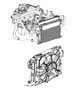 Diagram Radiator and Related Parts 5.7L Engine. for your 2014 Dodge Dart