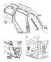 Diagram Moldings. for your 2021 RAM 1500 Laramie Longhorn Crew Cab 3.0L Turbo V6 Diesel