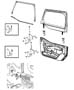 Diagram Half Front Door, Glass Frame and Hinges. for your Chrysler 300 M