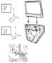 Diagram Half Rear Door, Glass Frame and Hinges. for your Chrysler 300 M