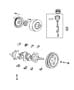 Diagram Crankshaft, Pistons, Torque Converter And Drive Plates 3.8L [3.8L V6 SMPI Engine]. for your RAM 1500