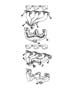 Diagram Exhaust Manifolds And Mounting 3.8L [3.8L V6 SMPI Engine]. for your 2001 Jeep Grand Cherokee