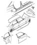 Diagram Moldings and Cladding. for your 2007 Dodge Caliber