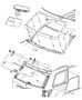 Diagram Glass, Windshield, Backlite, Quarter Window, Rear View Mirror. for your 2009 Jeep Grand Cherokee OVERLAND 5.7L Hemi V8 4X2