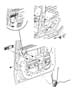 Door, Front Lock and Controls. Diagram