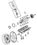 Diagram Crankshaft, Pistons, Bearings, Torque Converter, And Drive Plate 4.7L [4.7L V8 MPI Engine]. for your Jeep Compass