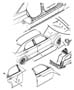 Diagram Moldings and Cladding. for your 2003 RAM 1500