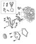 Timing Chain Package, Timing Covers And Components 2.7L [2.7L V6 DOHC 24 Valve MPI Engine]. Diagram