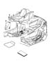 Diagram Carpet - Front Floor and Footrest. for your 2007 Dodge Caliber