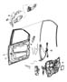 Diagram Front Door, Hardware Components. for your 2016 Jeep Wrangler SAHARA 3.6L V6 M/T 4X4