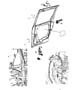 Diagram Sliding Door, Shell and Hinges. for your 1999 Chrysler 300 M