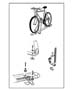 Bike Carrier - Roof - Upright Mount. Diagram