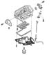 Diagram Engine Oiling Pump, Pan, Filter, And Indicator 2.7L [2.7L V6 DOHC 24 Valve MPI Engine]. for your 2016 Dodge Challenger