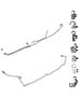 Diagram Fuel Lines, Rear, 5.7L [5.7L Hemi V8 Engine] 5.9 [5.9L HO Cummins Turbo Diesel Engine],6.7 [6.7L I6 CUMMINS TURBO DIESEL ENGINE]. for your Dodge Ram 2500