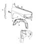 Diagram Front Fender. for your 2008 Dodge Ram 1500