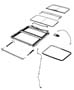 Diagram Sunroof Glass and Component Parts. for your 2008 Dodge