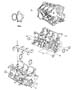 Diagram Engine Cylinder Block And Hardware 3.8L [3.8L V6 OHV Engine]. for your 2020 RAM 1500 Tradesman Extended Cab 3.0L Turbo V6 Diesel