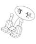 Diagram Front Seat - Split Seat - Trim Code [V9]. for your 1992 Jeep Wrangler