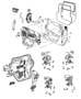 Diagram Front Door, Hardware Components, Full Door. for your 2007 Dodge Nitro