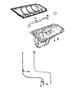 Diagram Engine Oil Pan, Engine Oil Level Indicator And Tube 5.7L [5.7L Hemi Multi Displacement Engine]. for your 2004 Chrysler 300 M